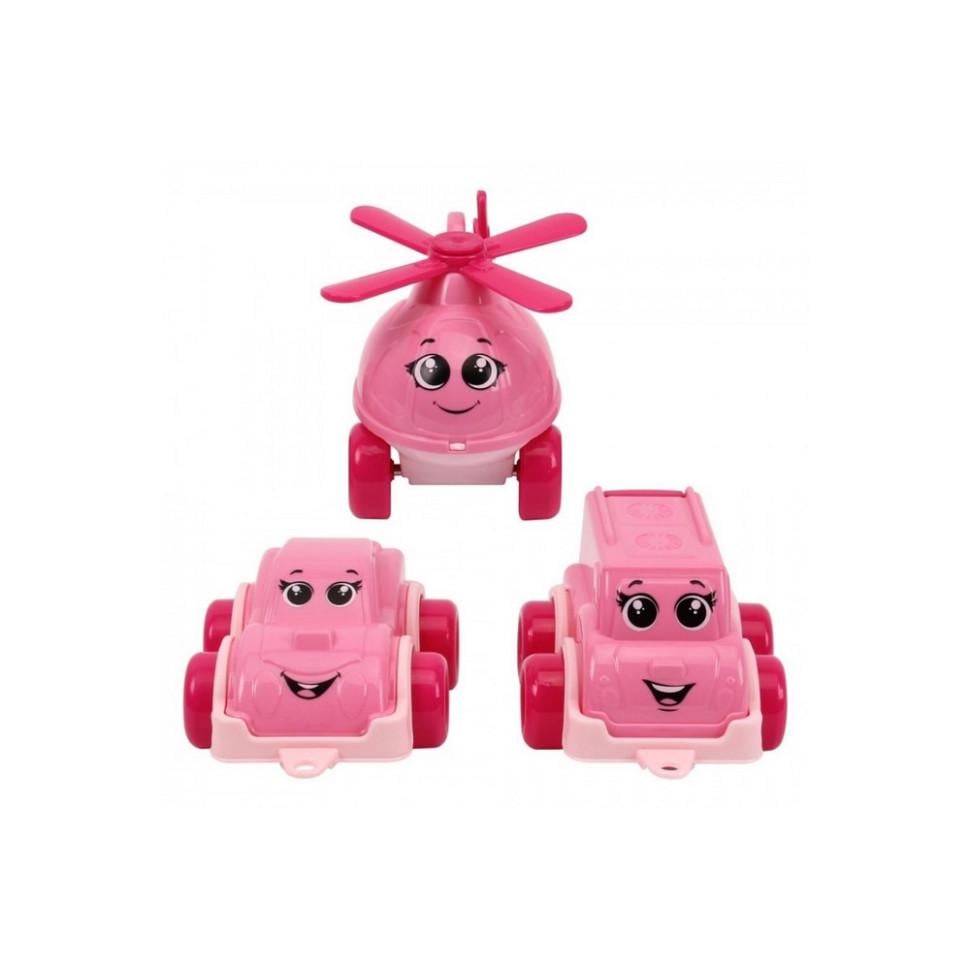 Машинка для девочек Технок от 3 лет 3 шт. Розовый (IG-173-N-269)