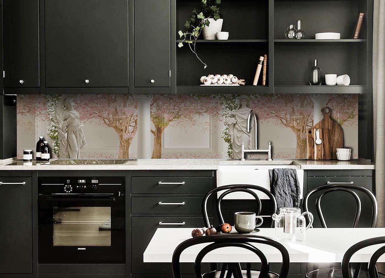 Кухонный фартук Сакуры и скульптуры из самоклеющейся виниловой пленки 60х250 см Бежевый Кухонный фартук Сакуры и скульптуры из самоклеющейся виниловой пленки 60х250 см Бежевый