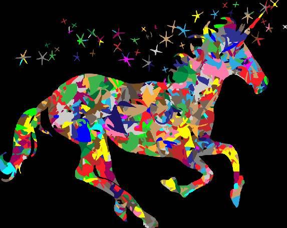 Картина по номерам Brushme Радужный единорог 40х50 см в термопакете (GX22773)