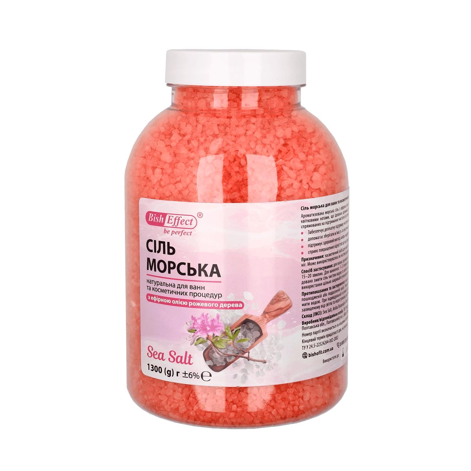 Соль для ванны морская Bisheffect с розовым деревом 1300 г (1011056-Other)