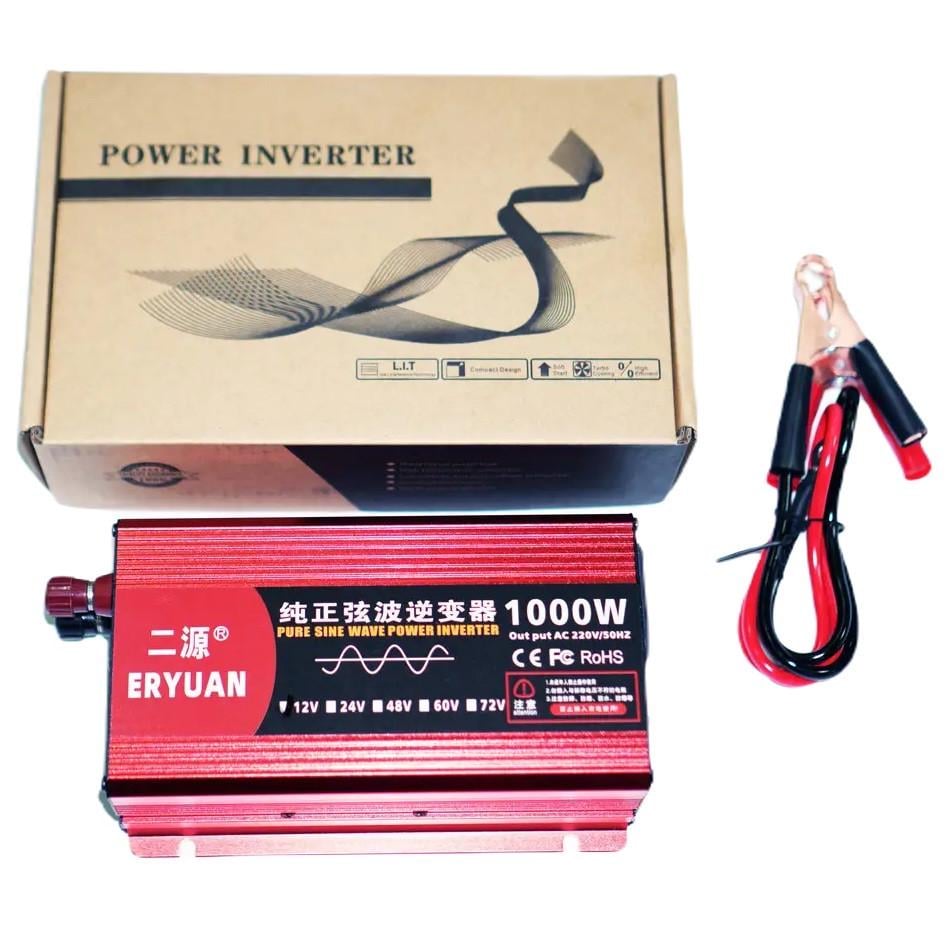Преобразователь напряжения Eryuan 1000 W LCD DC/AC 12V-220 V с чистой синусоидой и вольтметром (2018974246) - фото 6 Преобразователь напряжения Eryuan 1000 W LCD DC/AC 12V-220 V с чистой синусоидой и вольтметром (2018974246) - фото 6