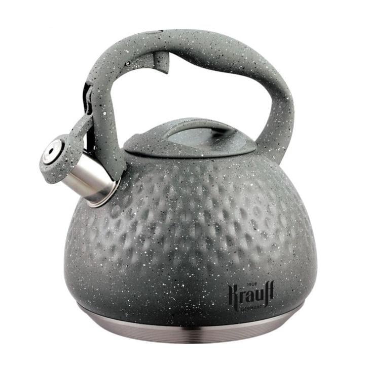 Чайник зі свистком Krauff Griseo 2,7 л Сірий