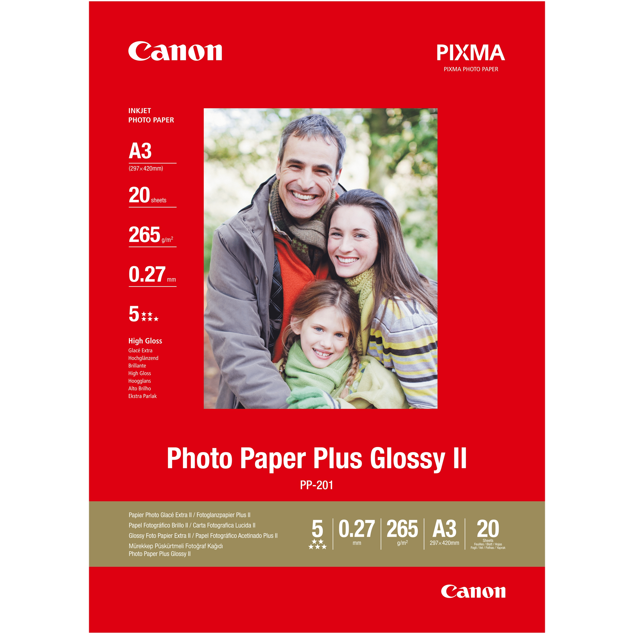 Фотопапір Canon A3 Photo Paper Plus PP-201 20 л