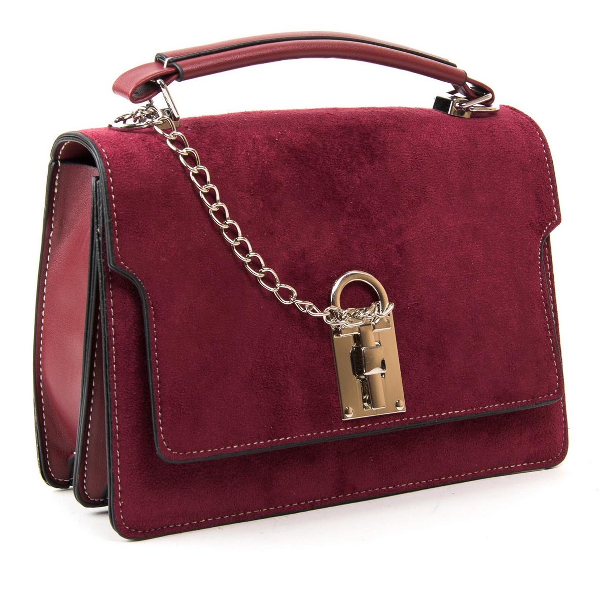 Женская сумочка из замша Fashion 1094 Бордовый - фото 1 Женская сумочка из замша Fashion 1094 Бордовый - фото 1