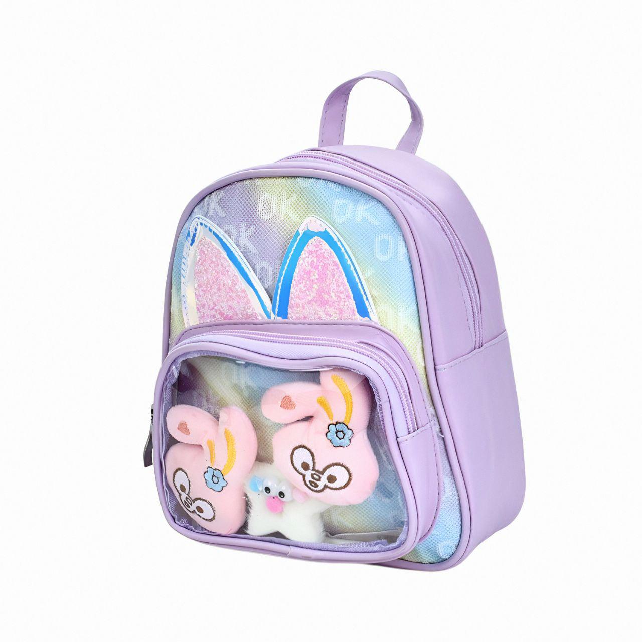 Рюкзак 9928 3-8 років блискучі декоративні вушка 24x20x10 см Фіолетовий - фото 1 Рюкзак 9928 3-8 років блискучі декоративні вушка 24x20x10 см Фіолетовий - фото 1
