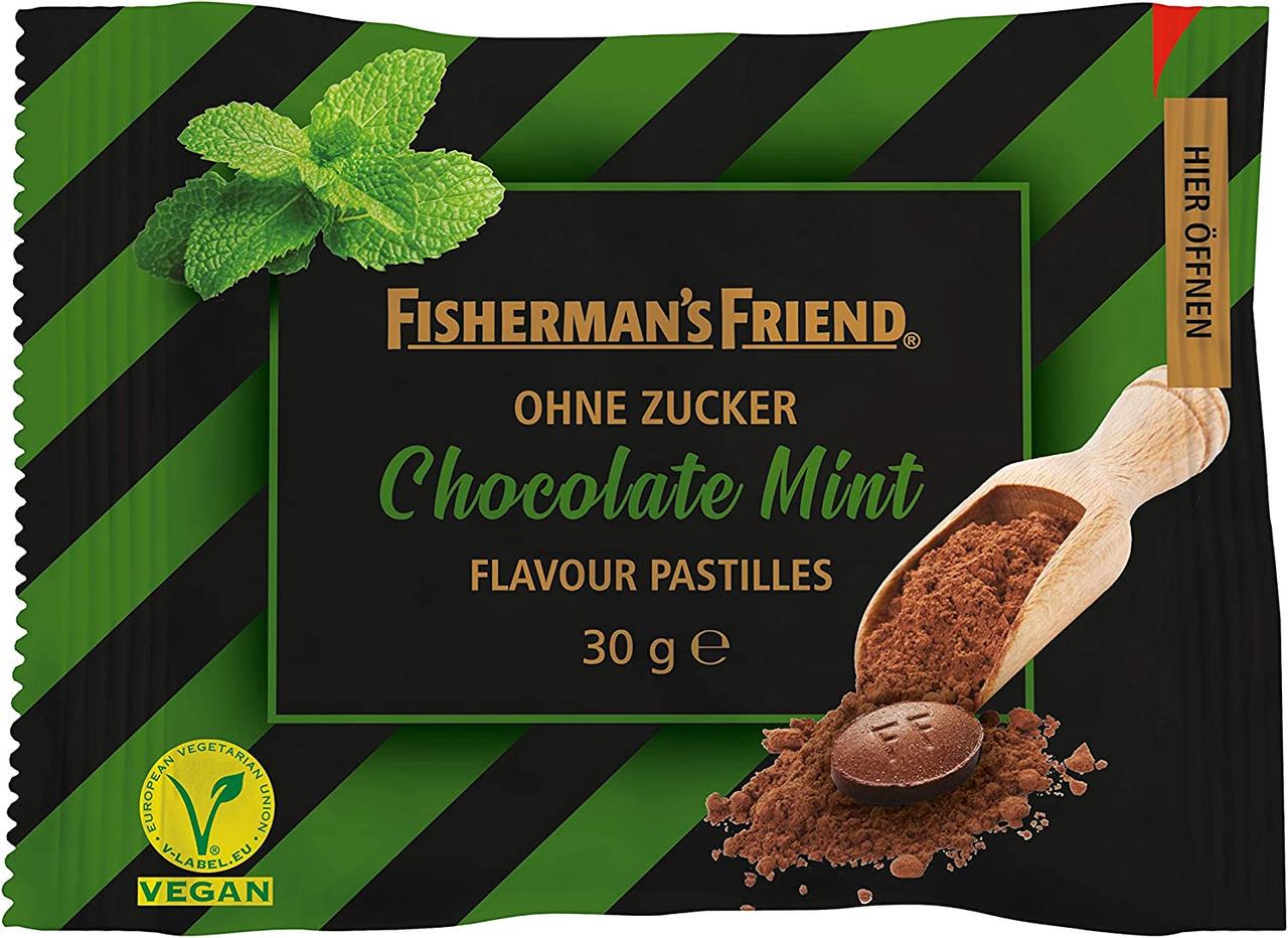 Леденцы Fisherman's Friend Chocolate Mint без сахара 30 г (1660653589)
