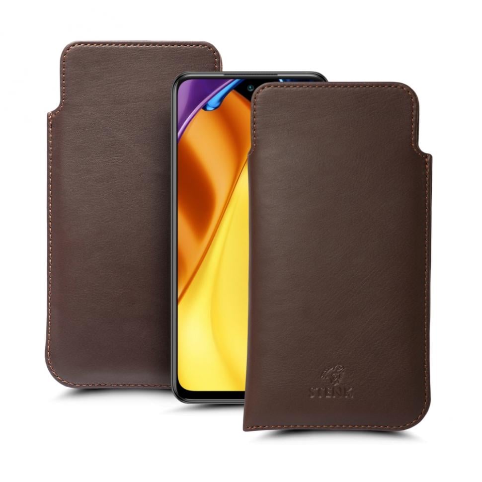 Футляр Stenk Elegance для Xiaomi Poco M3 Pro Коричневый (68992)
