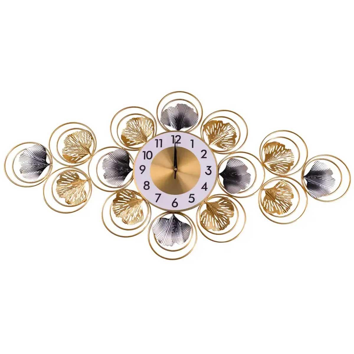 Часы настенные декоративные Листья гинкго 90х44 см (HP205)