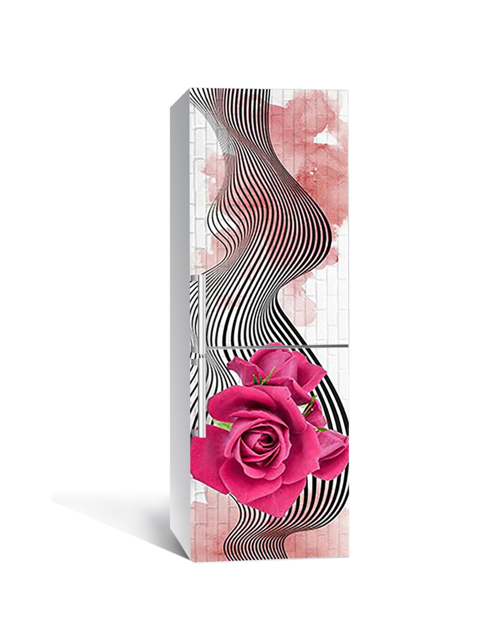 Наліпка 3D на холодильник Zatarga "Ожившее хвилювання" вінілова 650х2000 мм