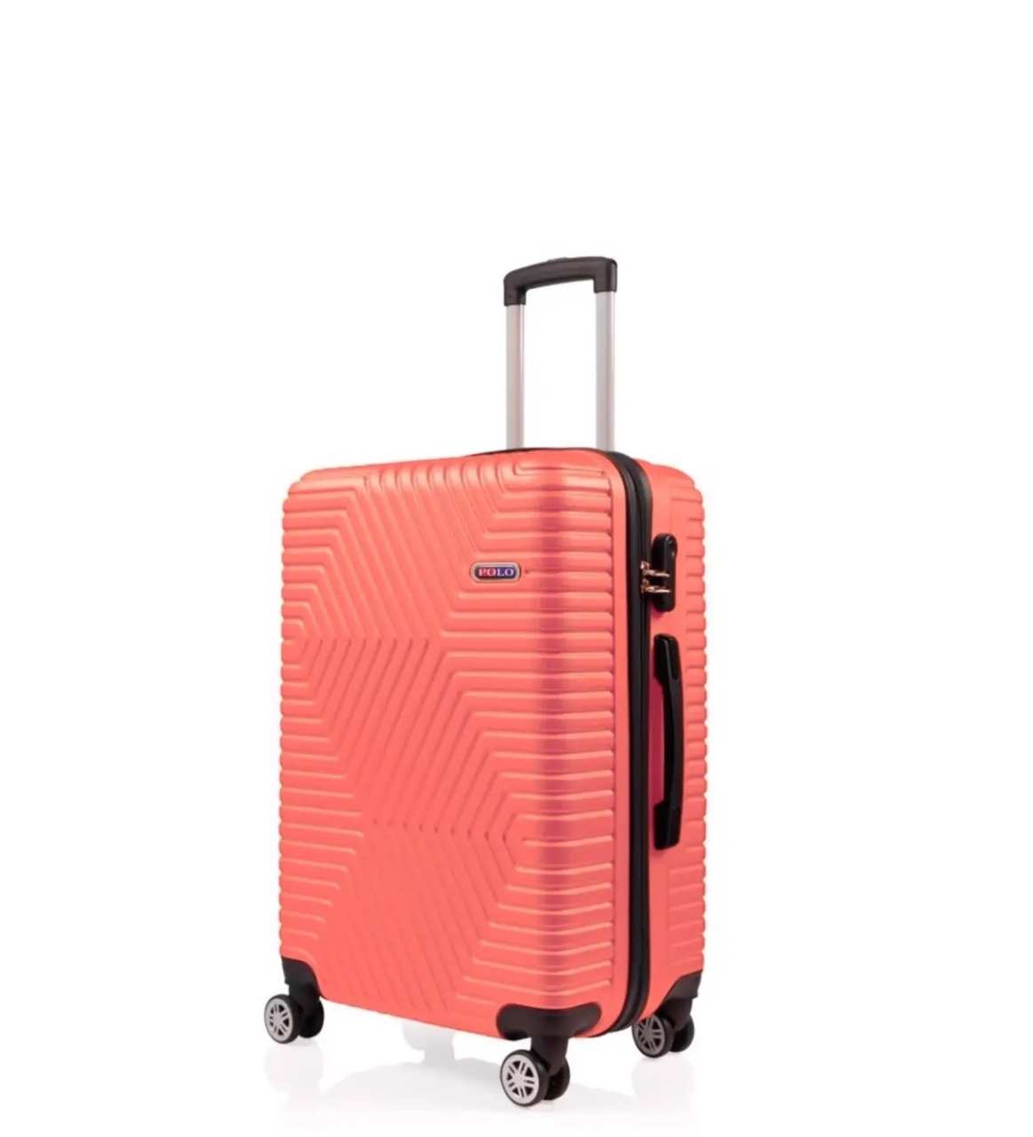 Чемодан Polo ПК022-М поликарбонат на 4-х двойных колесах средний М 70 л Персиковый - фото 1 Чемодан Polo ПК022-М поликарбонат на 4-х двойных колесах средний М 70 л Персиковый - фото 1