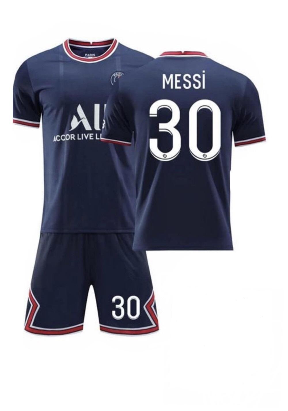 Форма футбольна дитяча комплект MESSI 30 PSG 2022 р. 24 10 років 130-135 см Темно-синій/Темно-червоний