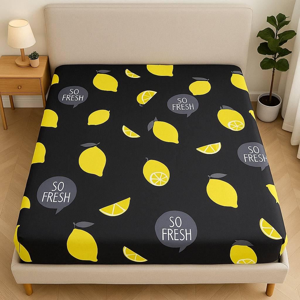 Простынь на резинке Лимон бязь 180х200 см (G-1704L/WP/x180) Простынь на резинке Лимон бязь 180х200 см (G-1704L/WP/x180)