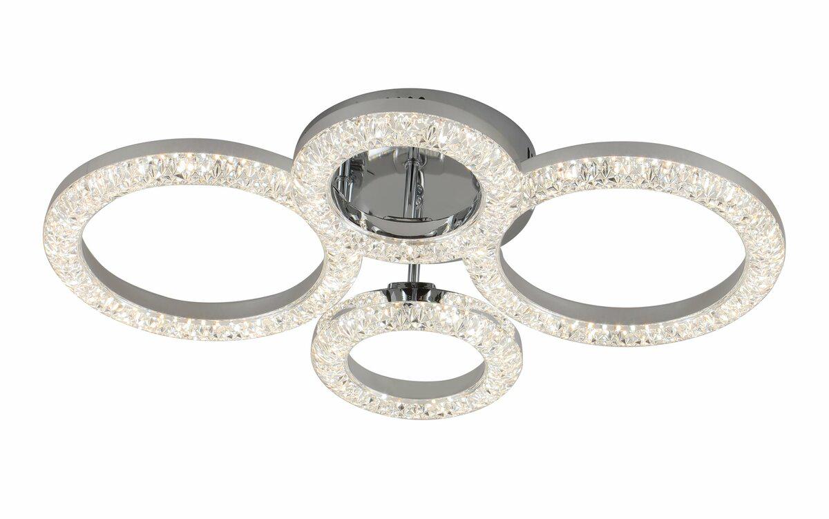 Люстра потолочная светодиодная Lighthouse SRS-19920/2+2 CR 42Wх2 Хром