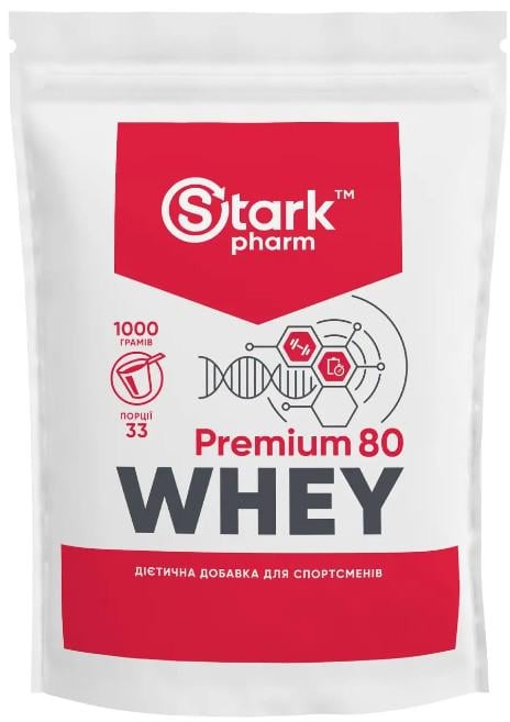 Протеин Stark Pharm Whey 80 Premium 1 кг Ваниль Протеин Stark Pharm Whey 80 Premium 1 кг Ваниль