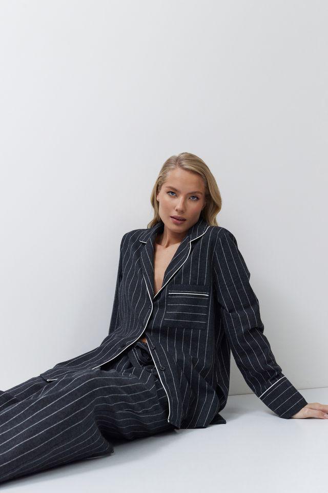 Піжама жіноча з штанами Aruelle S Темно-сірий (Casey-long) - фото 6 Піжама жіноча з штанами Aruelle S Темно-сірий (Casey-long) - фото 6