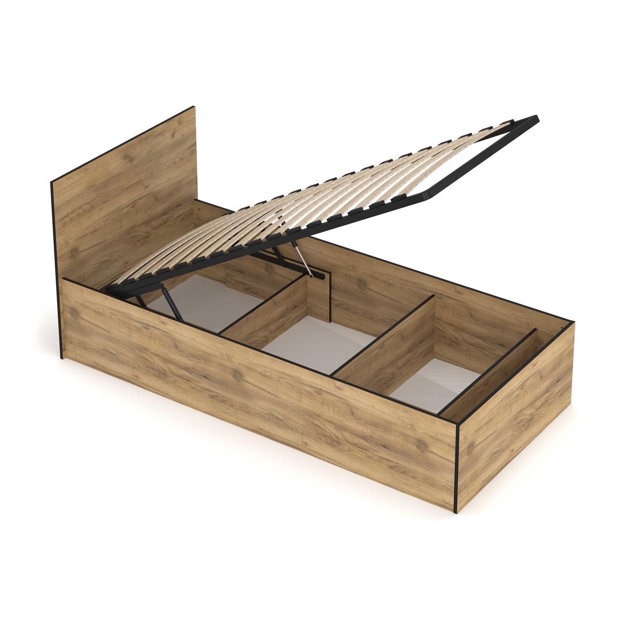 Ліжко односпальне Мебель-Сервіс Bruklin з ламелями та підйомним механізмом 90х200 см (28067530) - фото 3