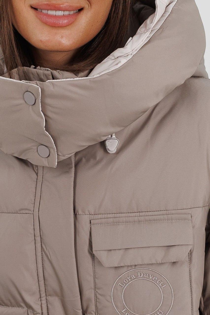 Куртка-пуховик жіноча з ведмедиком р. 52 Бежевий (LD-716d/52) - фото 7 Куртка-пуховик жіноча з ведмедиком р. 52 Бежевий (LD-716d/52) - фото 7