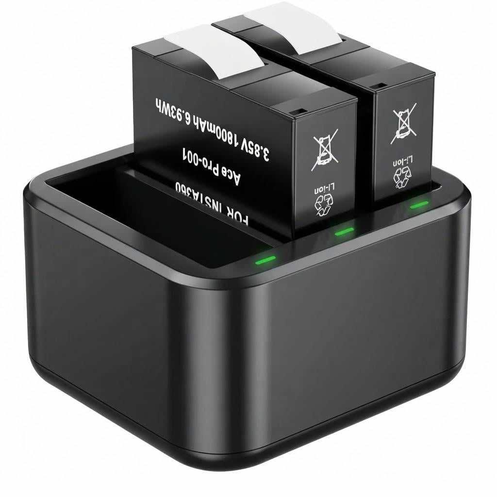 Комплект акумуляторів Powerextra 1800mAh для Insta360 Ace Pro 2 шт. з кейсом (36850819) Комплект акумуляторів Powerextra 1800mAh для Insta360 Ace Pro 2 шт. з кейсом (36850819)