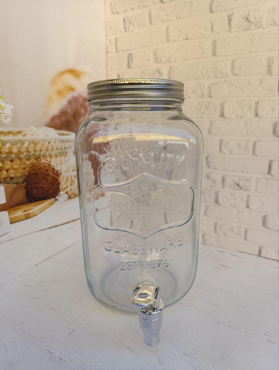 Лимонадник SNT 9037-02 скляний 3,5 л Прозорий (9037-02)