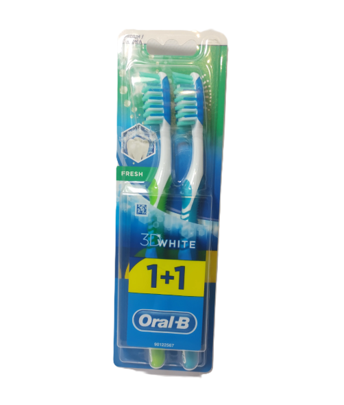 Набор зубных щеток Oral-B 3D White Fresh 2 шт. (3014260111762)