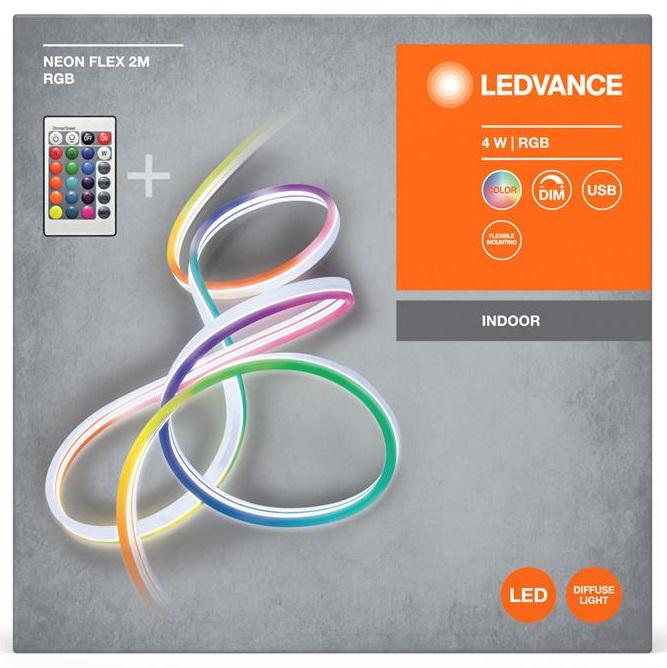 Стрічка світлодіодна Ledvance Neon Flex RGB USB 4 Вт з пультом 2 м (28327875) - фото 8