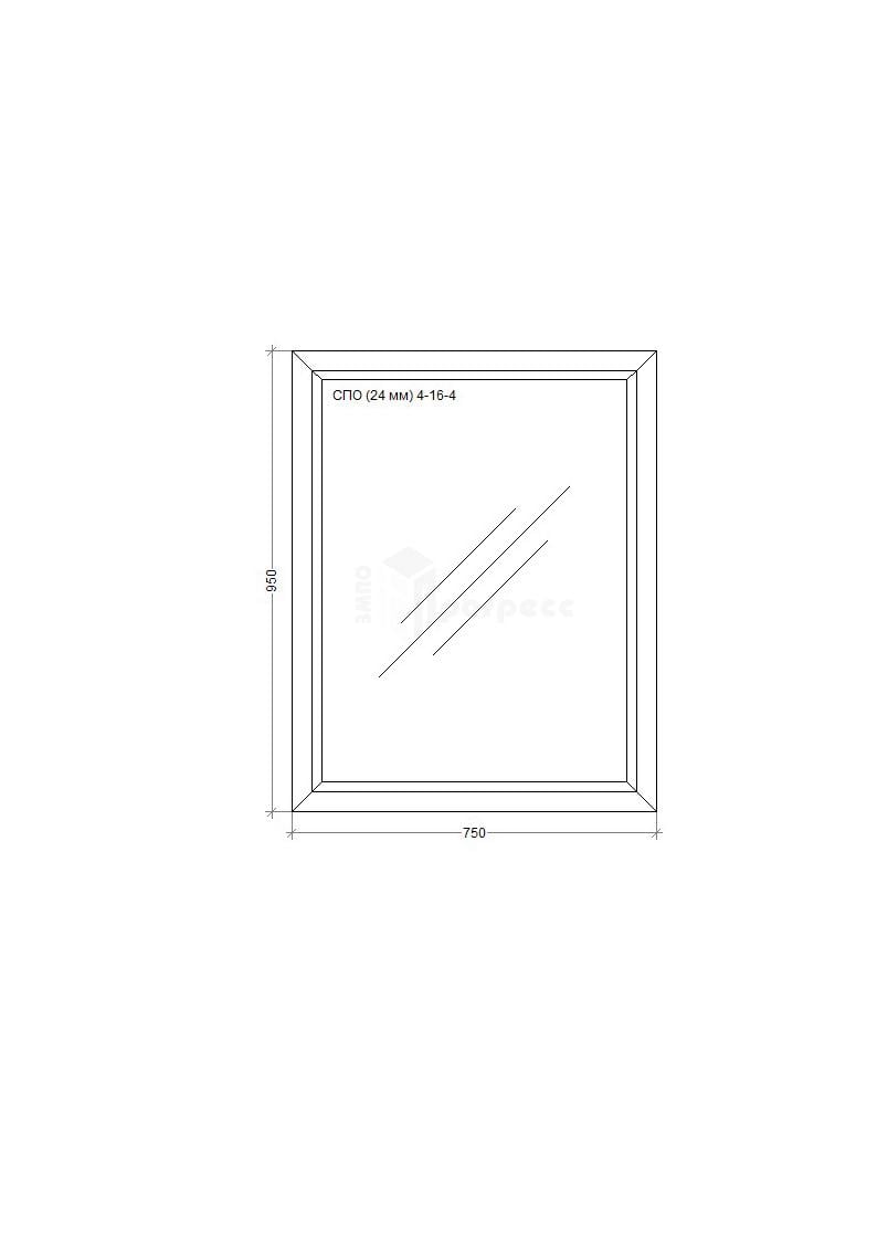Вікно металопластикове WDS «Miroplast» глухе 750х950 мм - фото 2 Вікно металопластикове WDS «Miroplast» глухе 750х950 мм - фото 2