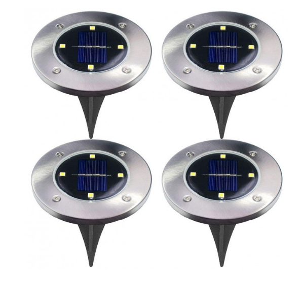 Набор уличных светильников на солнечной батарее Arivans Solar Disk Lights 5050 4 шт.