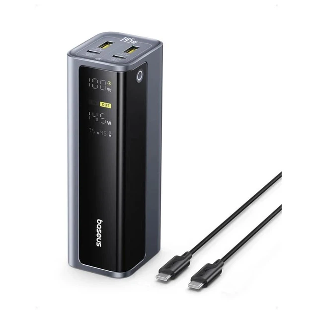 Батарея портативная BASEUS EnerGeek GP12 20800 mAh 145 W содержит Type-C to Type-C Cable 1M 100 W P10082109813-00 Grey