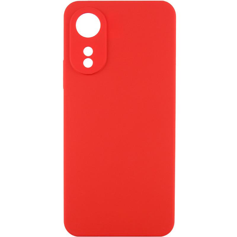 Противоударный чехол TPU GETMAN Liquid Silk Full Camera для Oppo A78 4G Красный / Red