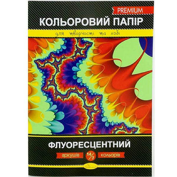 Папір кольоровий флуоресцентний Преміум 3107 А4 14 арк. (18057075)