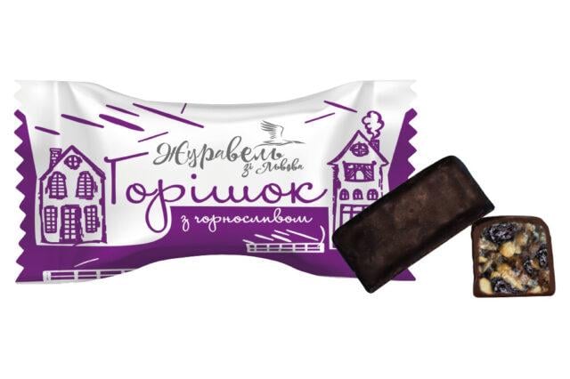 Конфеты шоколадные Журавель из Львова Орешок с черносливом 1 кг (558559)