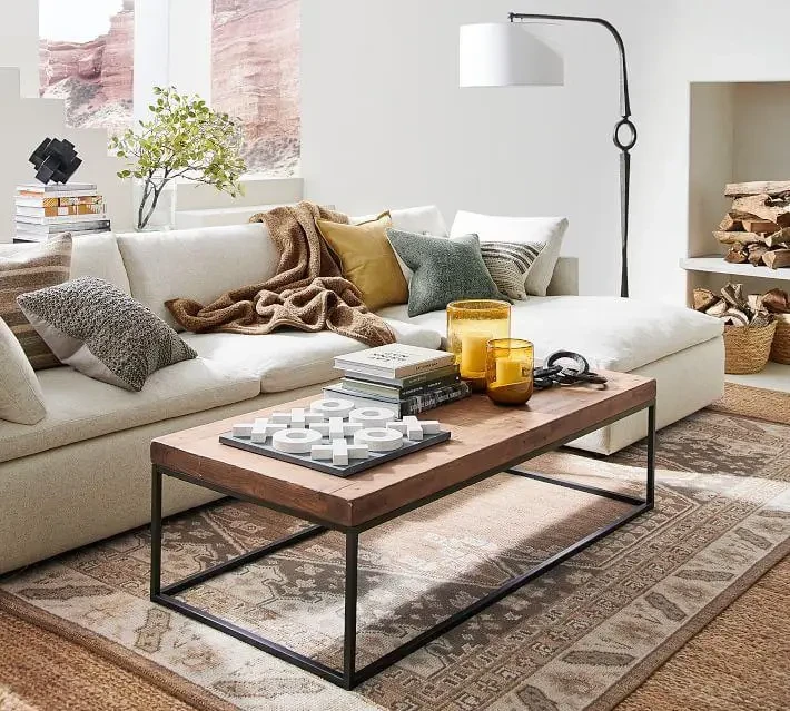 Журнальный столик Loft NS-695 широкий Черный (3075773458)