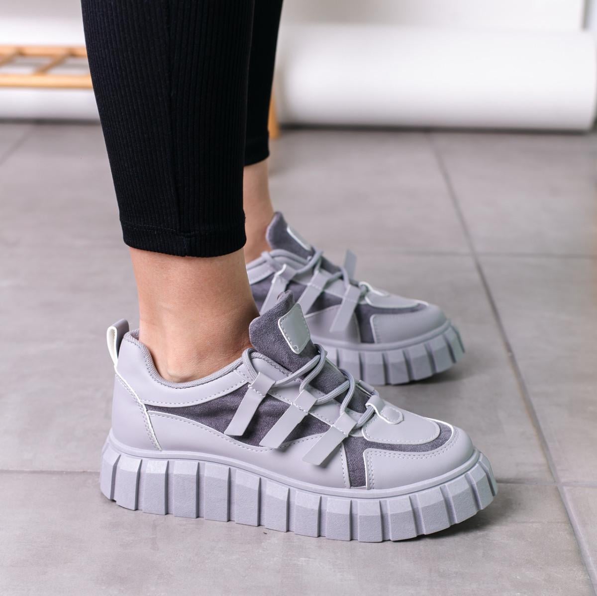 Кроссовки женские Fashion р. 38 24 см Серый (3547)