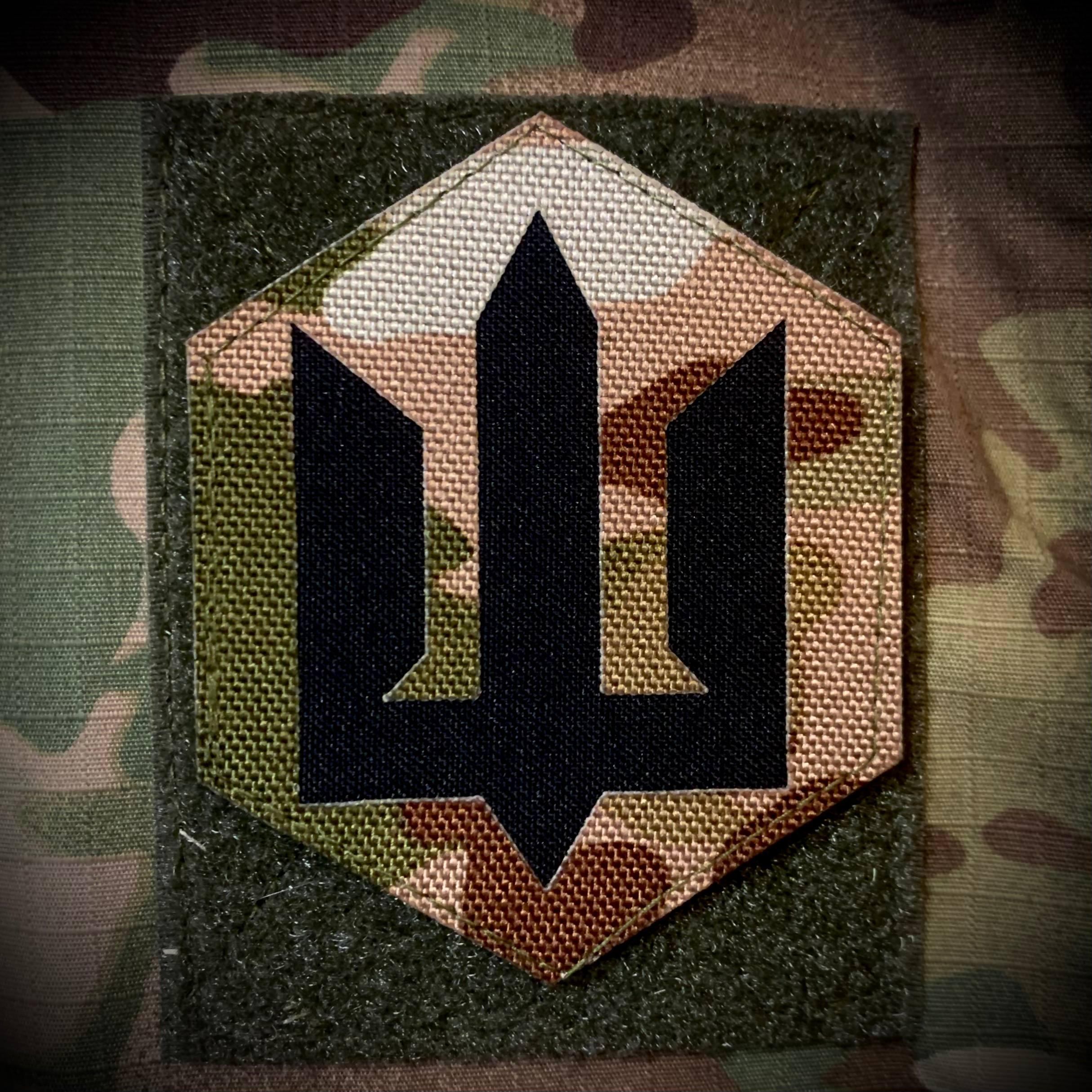 Шеврон на липучке Laser Cut СБС Силы Безпилотных Систем 8х9 см Мультикам/Черный - фото 2