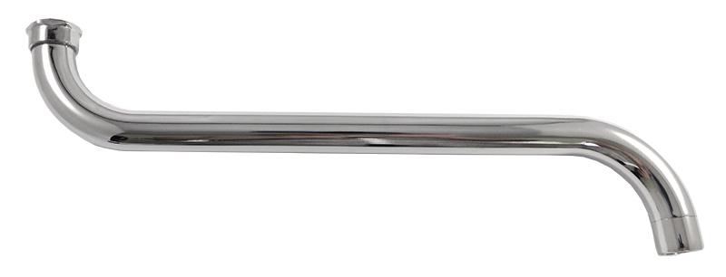 Гусак-вилив для змішувача Frap F7128S круглий вигнутий 24 мм 28 см Хром