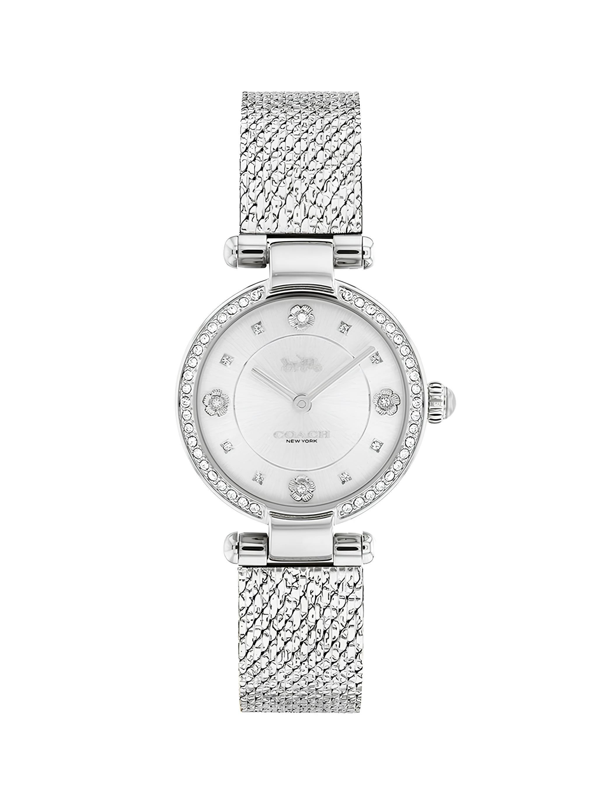 Часы женские Coach Cary Women's Silver White Dial Stainless Steel Watch 14504011