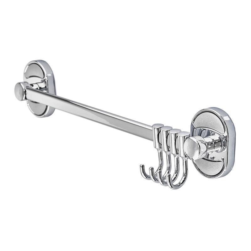 Планка для рушників Zerix AFB-0115-4 з 4-ма рухливими гачками (ZX5052) - фото 2 Планка для рушників Zerix AFB-0115-4 з 4-ма рухливими гачками (ZX5052) - фото 2