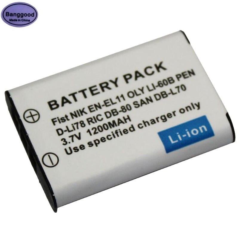 Акумулятор для фотоапаратів Pentax D-Li78 EN-EL11 Li-60B NP-BY1 DB-L700-H аналог 1200 ма - фото 2