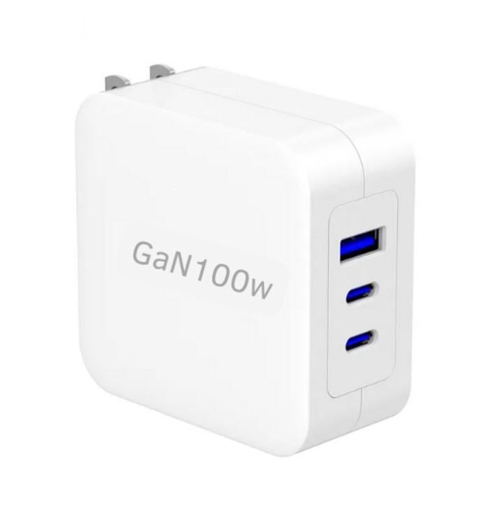 Пристрій мережевий зарядний VHG GaN 2хUSB-C/USB-A 100 Вт White