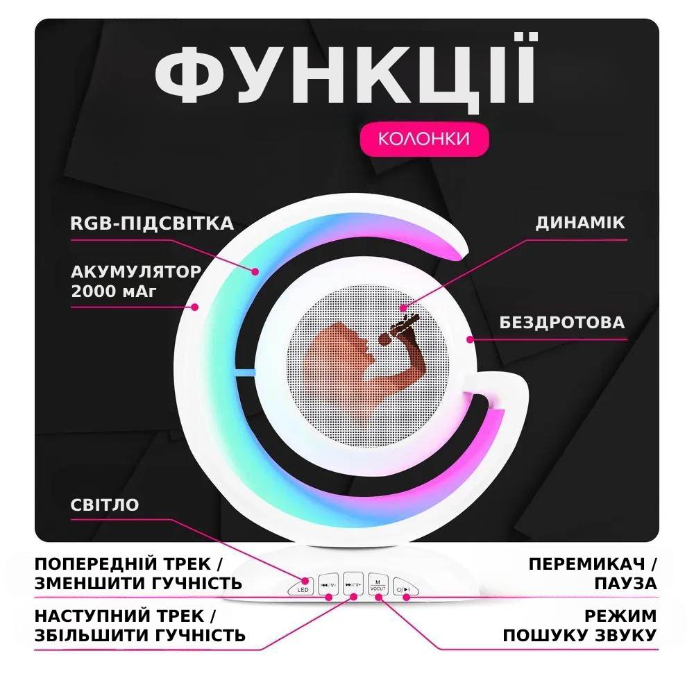 Портативная колонка с караоке Lightshow c двумя микрофонами (1101) - фото 8