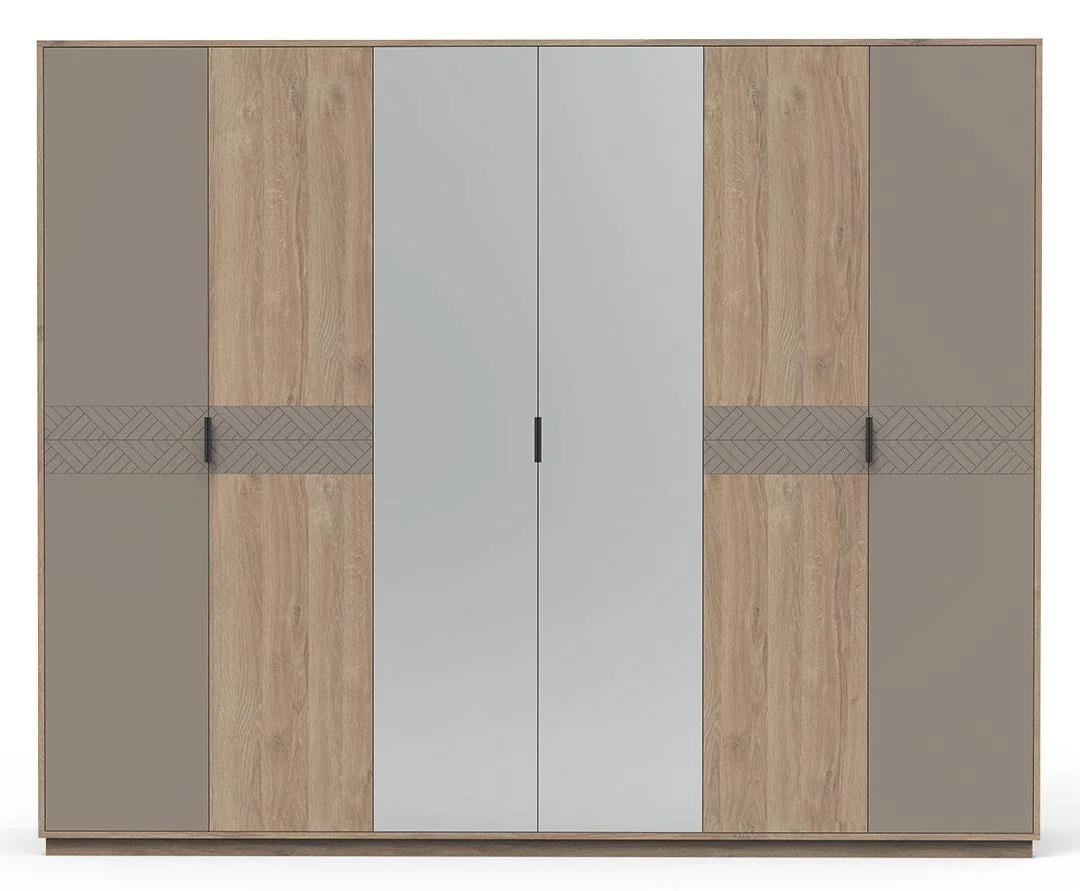 Шкаф распашной для квартиры Світ Меблів Грейс 6Д 2700х620х2200 мм Дуб королевский/Капучино лак (40790) Шкаф распашной для квартиры Світ Меблів Грейс 6Д 2700х620х2200 мм Дуб королевский/Капучино лак (40790)