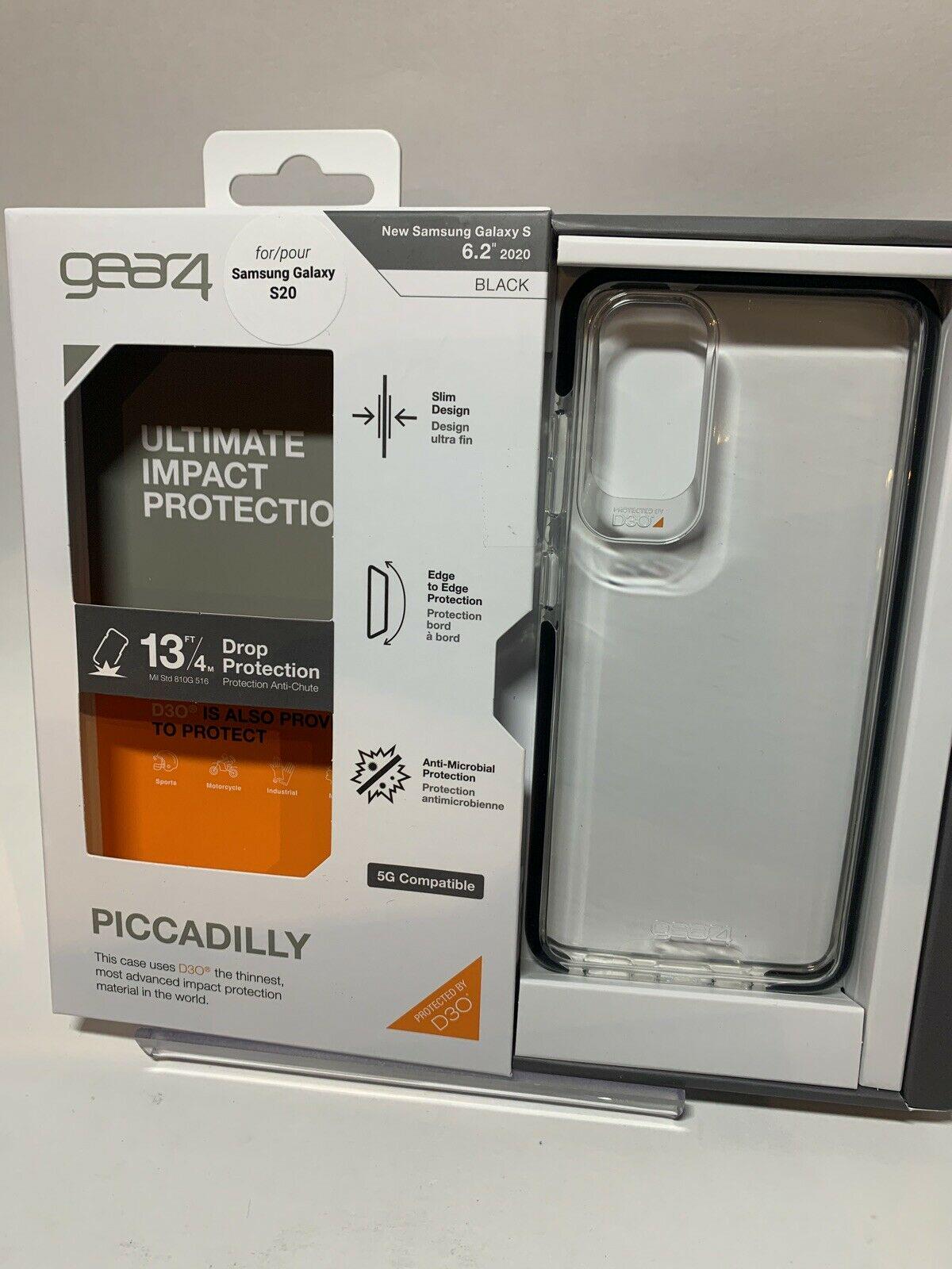 Протиударний прозорий чохол GEAR4 Piccadilly D3O з антимікробним покриттям для Samsung Galaxy S20 Plus (6.7") Crystal Black - фото 9