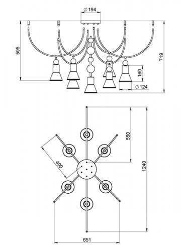 Люстра Pikart Lights Arch 7U Gold (12894-5) - фото 2