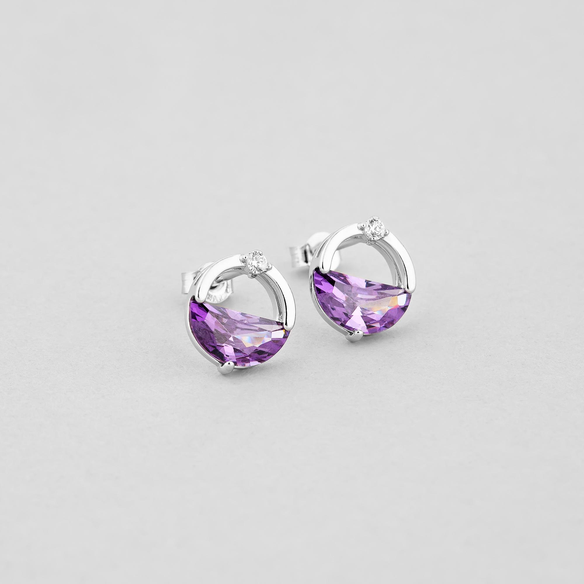 Серьги Изысканный Горизонт (21122-50р-dark purple)