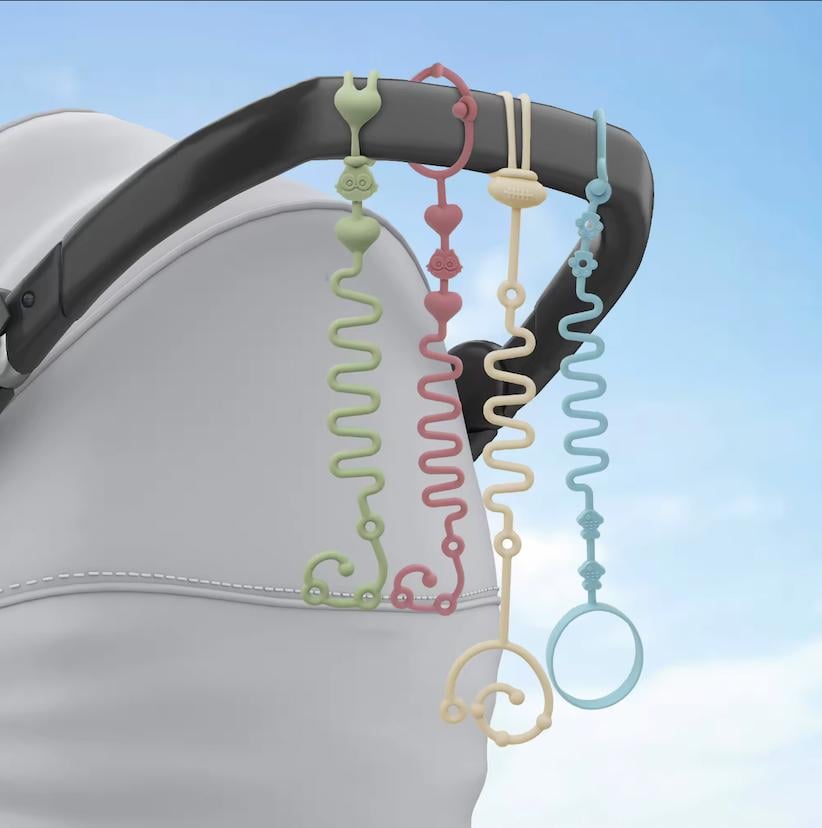 Набор универсальных силиконовых держателей для игрушек 4 шт. и 2 клипсы - фото 2