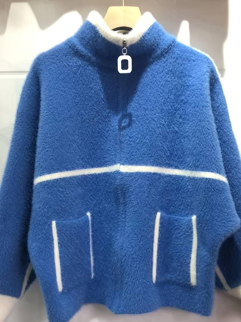 Пальто-кардиган тепле жіноче T112k на блискавці р. 46/48 Блакитний (29662582) Пальто-кардиган тепле жіноче T112k на блискавці р. 46/48 Блакитний (29662582)