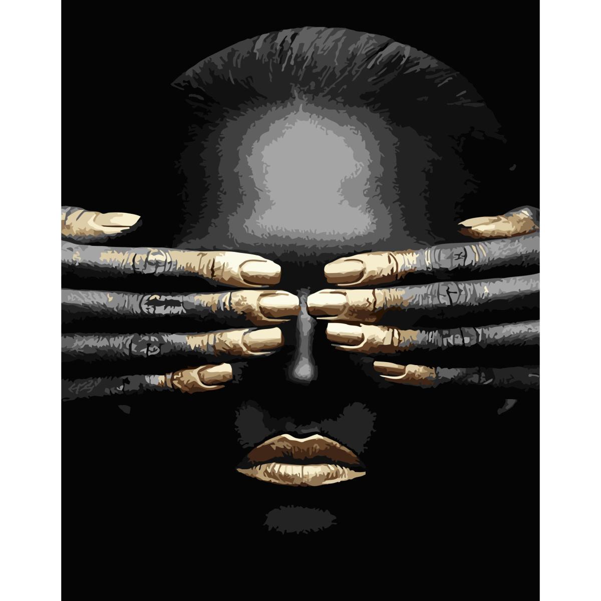 Картина по номерам Strateg Премиум Лицо 40x50 см (SY6789)