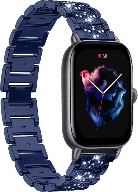 Браслет металлический Glam для Amazfit GTS 3 Blue (32809-28)