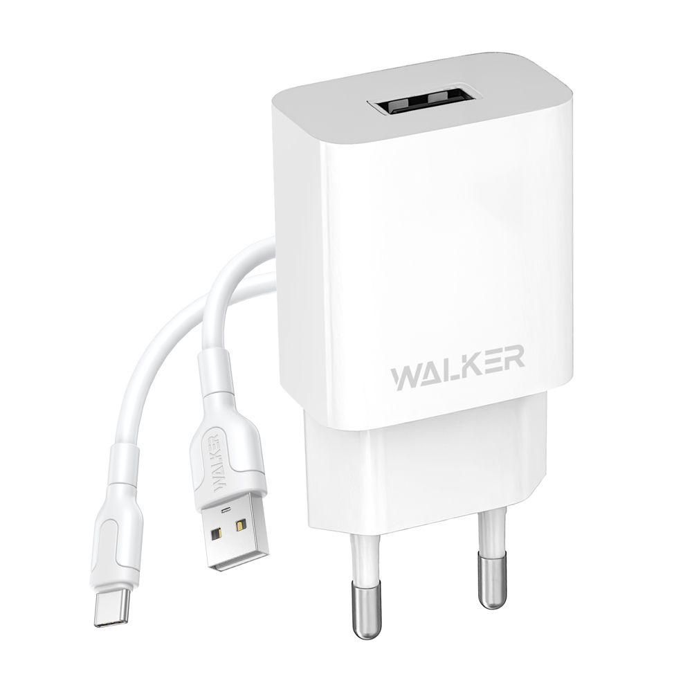 Сетевое зарядное устройство Walker WH-26 1USB/2,1A Type-C White