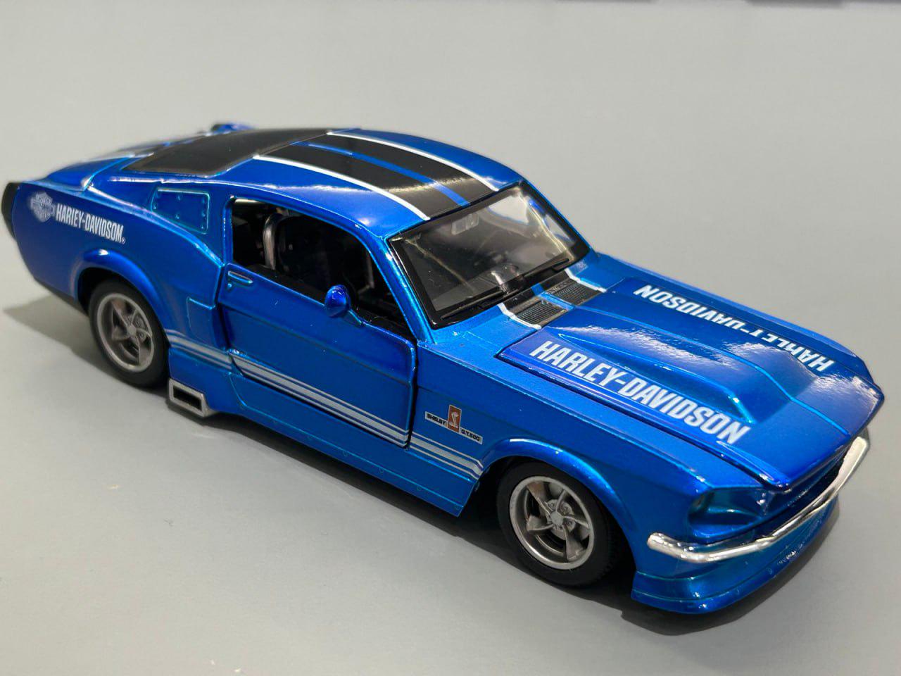 Машина Автомир Ford Mustang shelby 1967 инерционная металлическая открывающаяся дверь 16 см Синий (AP-1796)
